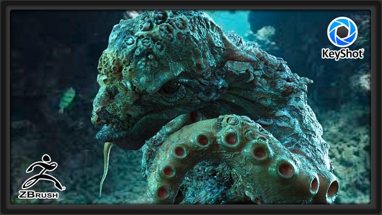 Designing a Film Quality Fish Bust with ZBrush and Keyshot By 3dmotive LLC